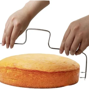 Baking Adjustable 2-Wire Layer Cake Cutter Leveler, Stainless Steel